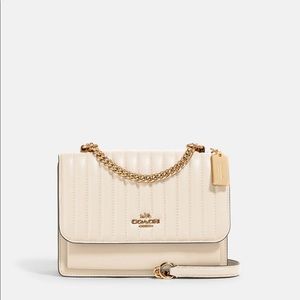 White Coach Klare with Linear Quilting